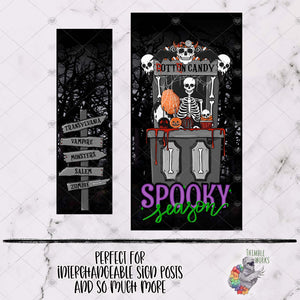 Spooky Season Interchangeable Post Sign Design