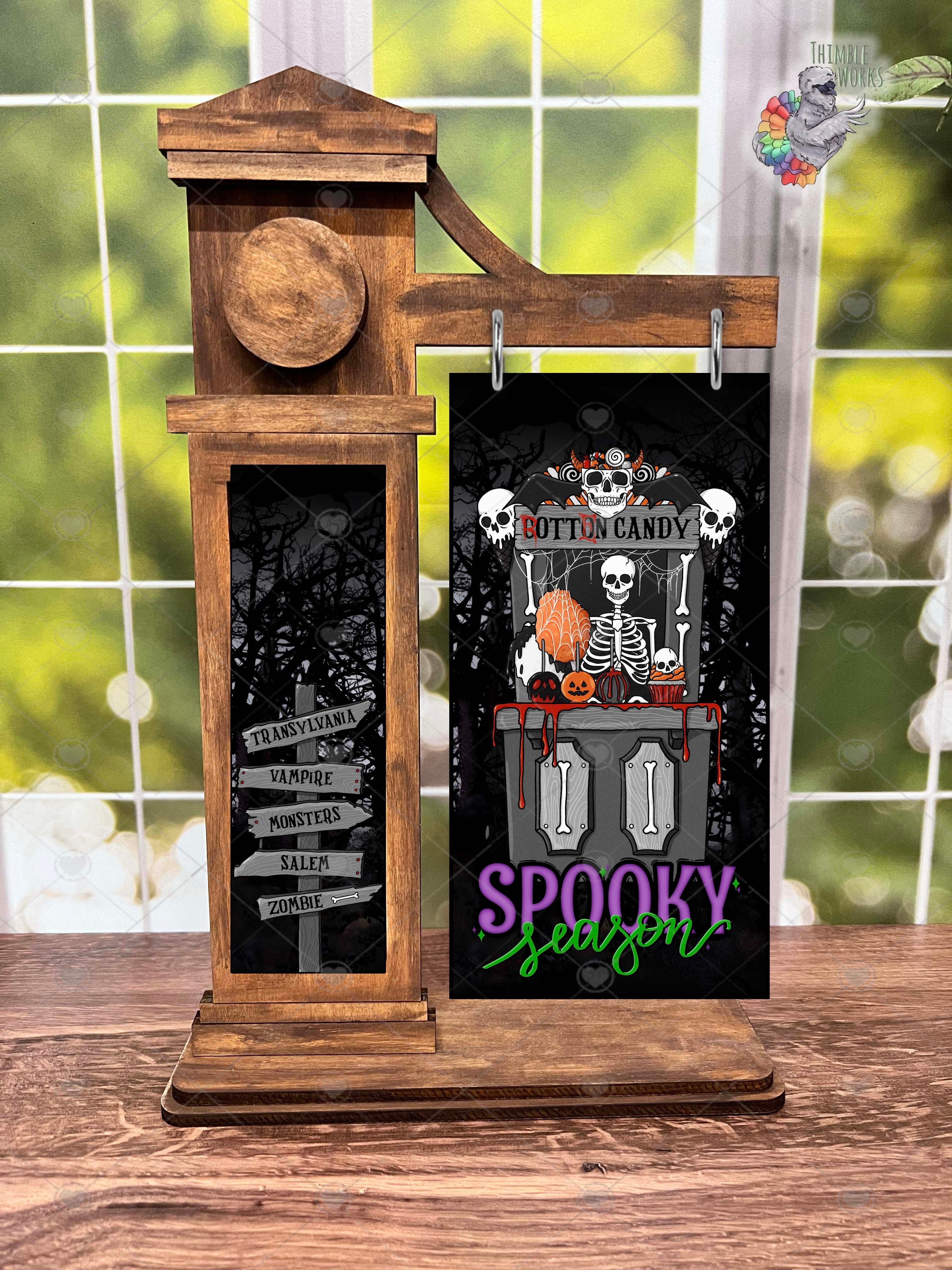 Spooky Season Interchangeable Post Sign Design