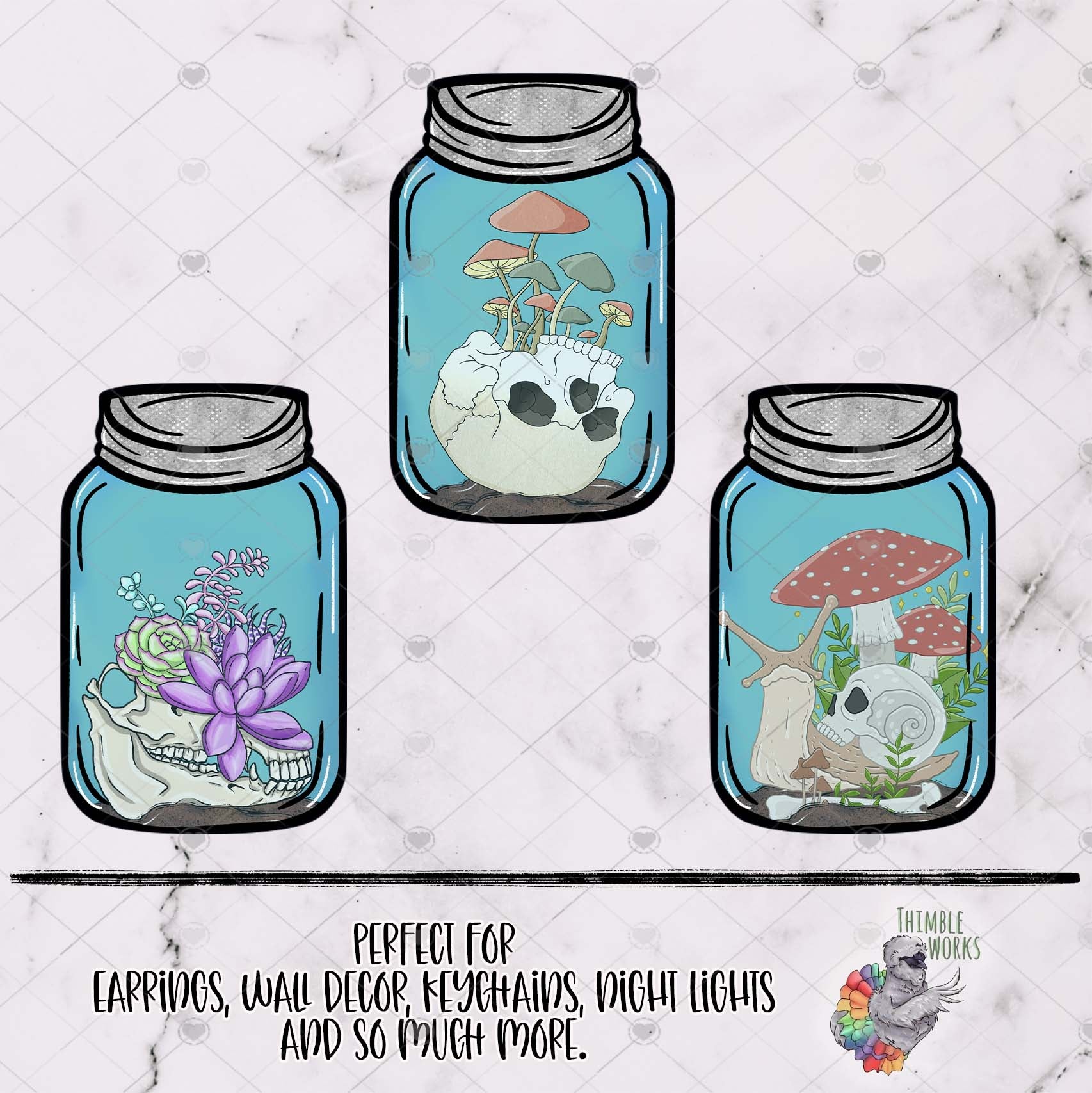 Spooky Terrarium Mason Jar Design Bundle