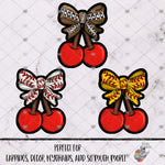 Load image into Gallery viewer, Sports Balls Cherries with Bow Design
