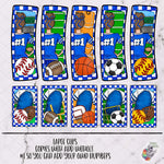 Load image into Gallery viewer, Blue Sports Mom Hair Clip Design Vol 1
