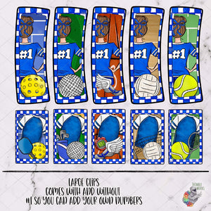 Blue Sports Mom Hair Clip Design Vol 2