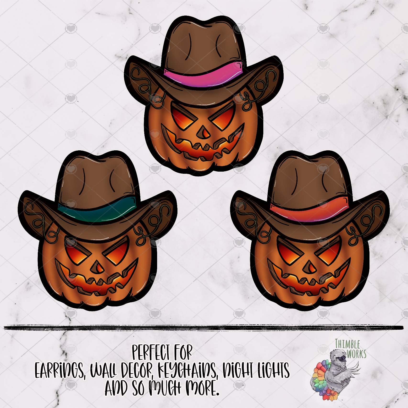 Spooky Cowboy Pumpkin Design Bundle