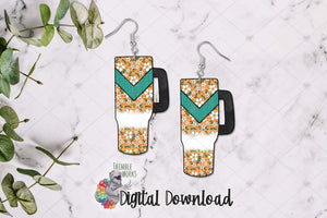 Boho Tumbler Earring Sublimation Design