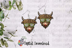 Load image into Gallery viewer, St. Patrick&#39;s Highland Cow Sublimation Design
