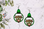 Load image into Gallery viewer, St. Patrick&#39;s Day Highland Cow Leather Earring Design
