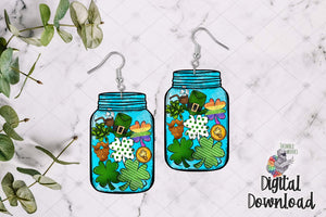 St. Patrick's Day Mason Jar Sublimation Design