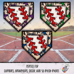 Load image into Gallery viewer, Star Baseball Homeplate Design
