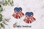 Load image into Gallery viewer, Patriotic Heart with Tassel Sublimation Design
