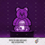 Load image into Gallery viewer, Strawberry Jam Teddy Bear Light Base Design
