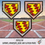 Load image into Gallery viewer, Stripe Softball Homeplate Design
