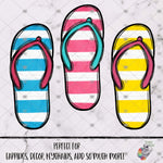 Load image into Gallery viewer, Summer Stripe Flip Flop Design Bundle
