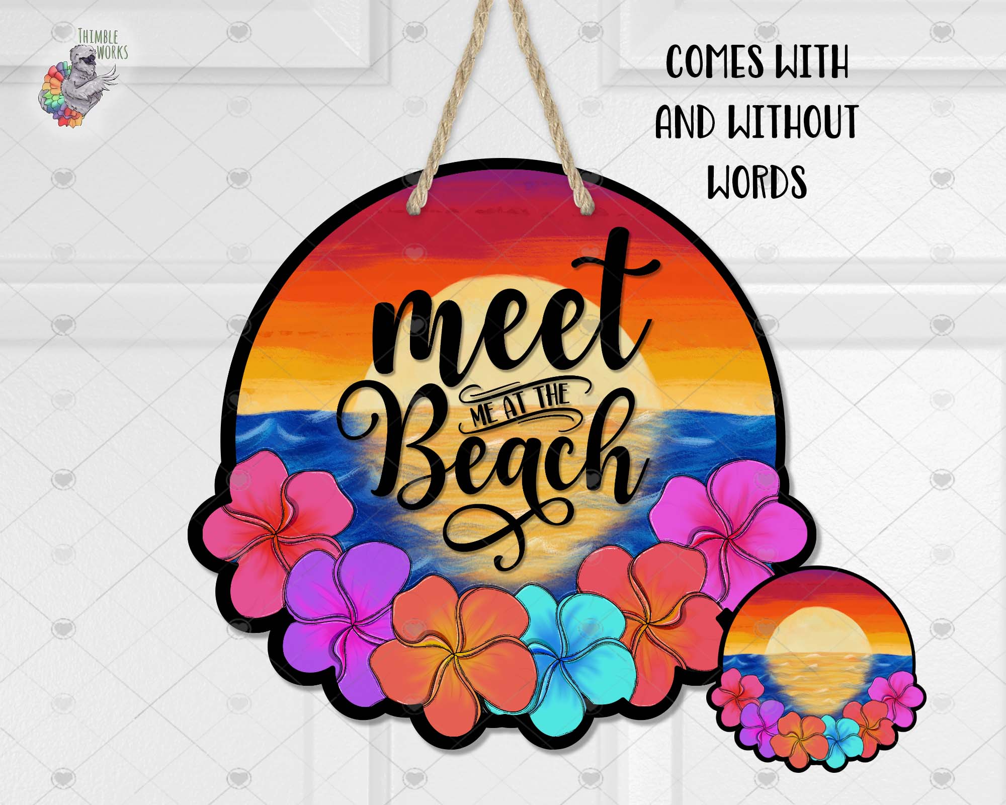 Meet Me at the Beach Tropical Sublimation Design