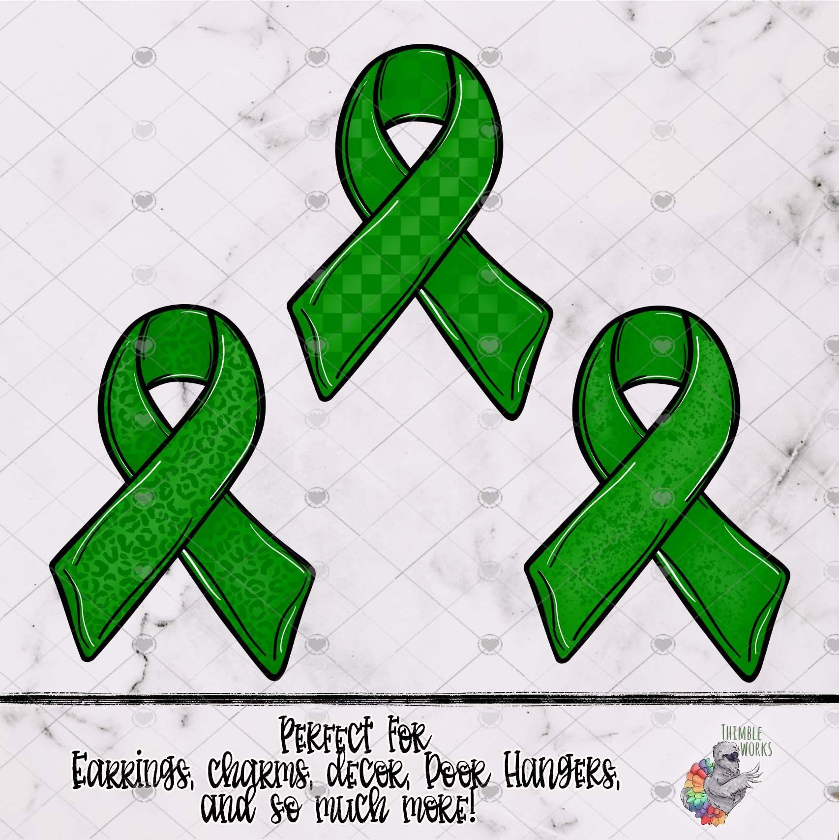 Green Awareness Ribbon Design Bundle