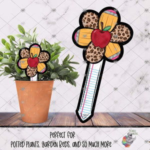 Teacher Chubby Flower Garden Stake Design
