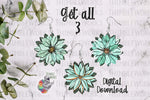 Load image into Gallery viewer, Teal Poinsettia Sunflower Design Bundle
