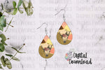 Load image into Gallery viewer, Boho Bull Skull Teardrop Sublimation Design
