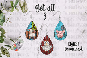 Farm Animals Teardrop Design Bundle