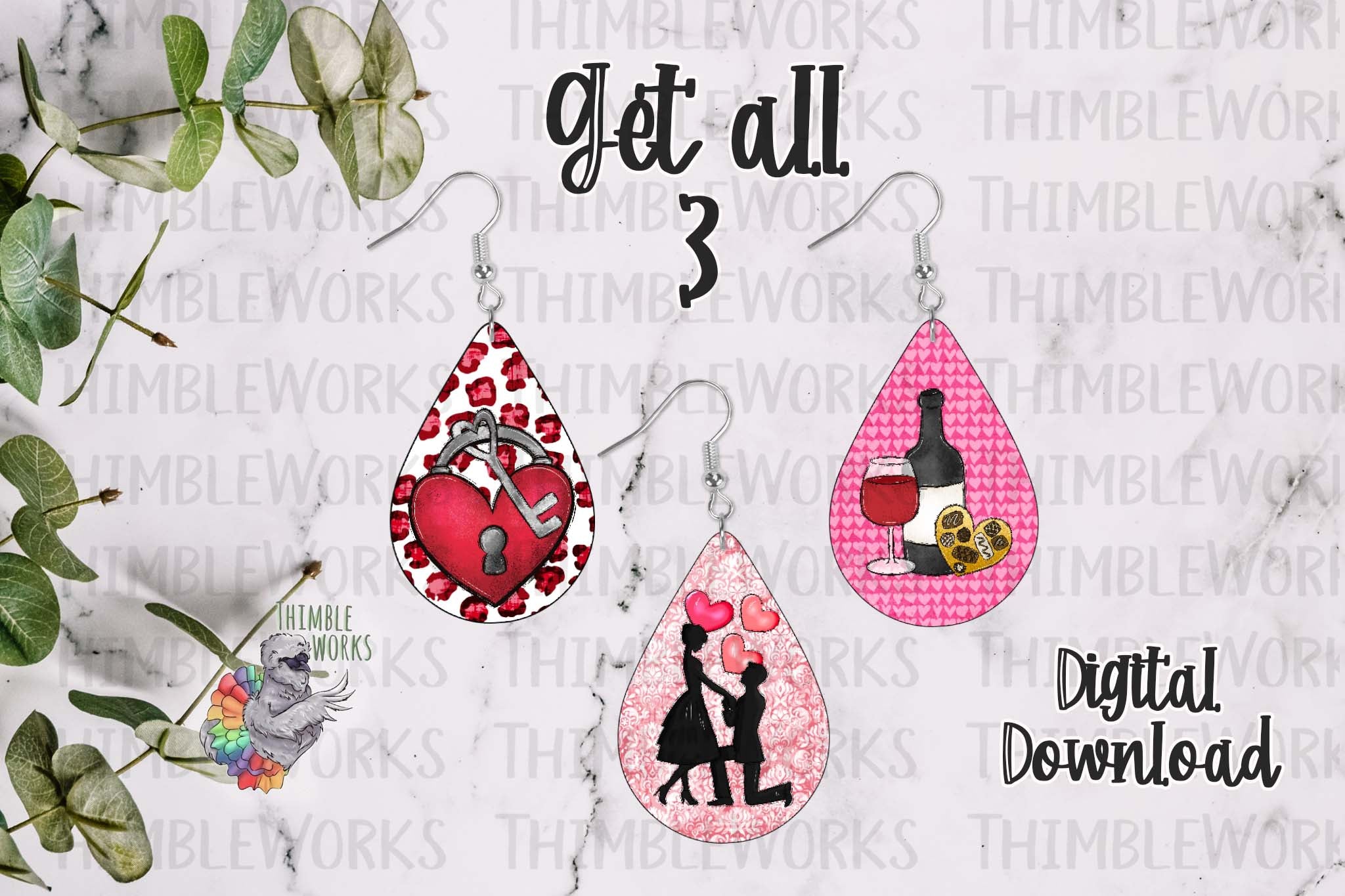 Valentine's Day Teardrop Design Bundle