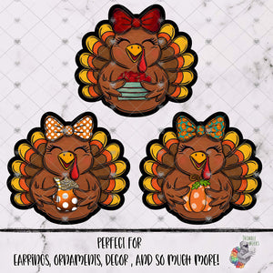 Fall Turkey with Bow Design Bundle