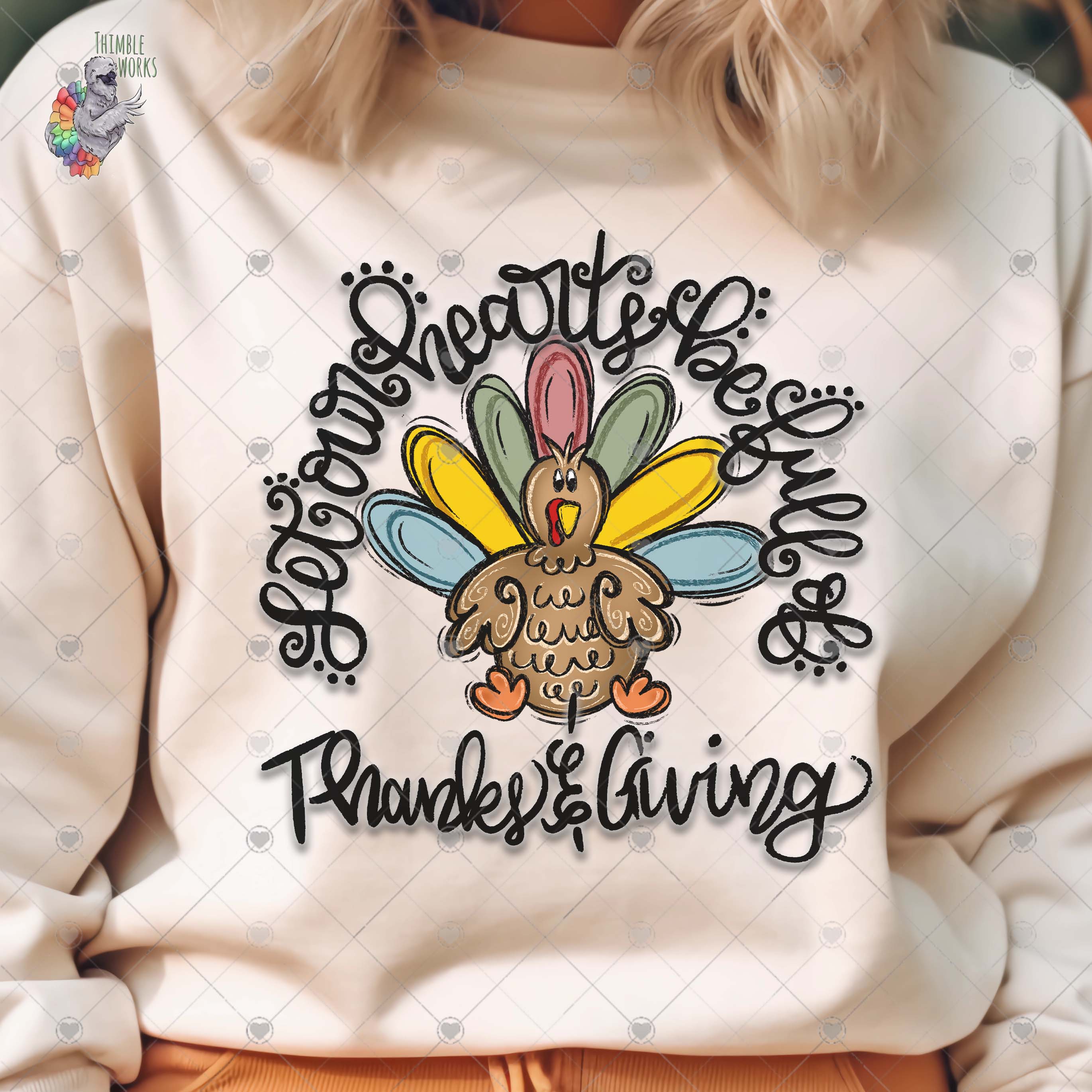 Thanksgiving Turkey Sublimation Design