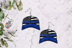 Load image into Gallery viewer, Thin Blue Line Baseball Cap Sublimation Design
