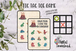 Load image into Gallery viewer, Dinosaur Tic Tac Toe Sublimation Design
