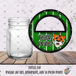 Load image into Gallery viewer, Tiger Pride Fund Mason Jar Lid Design
