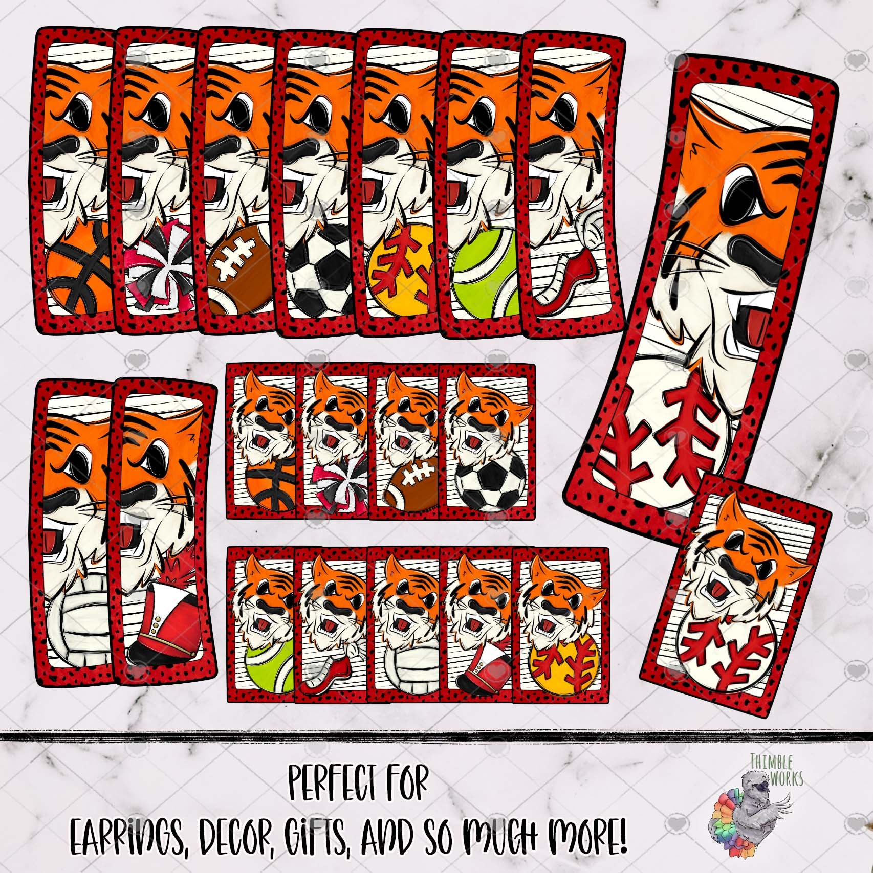 Tiger Sports Hair Clip Design Bundle