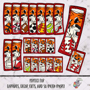 Tiger Sports Hair Clip Design Bundle