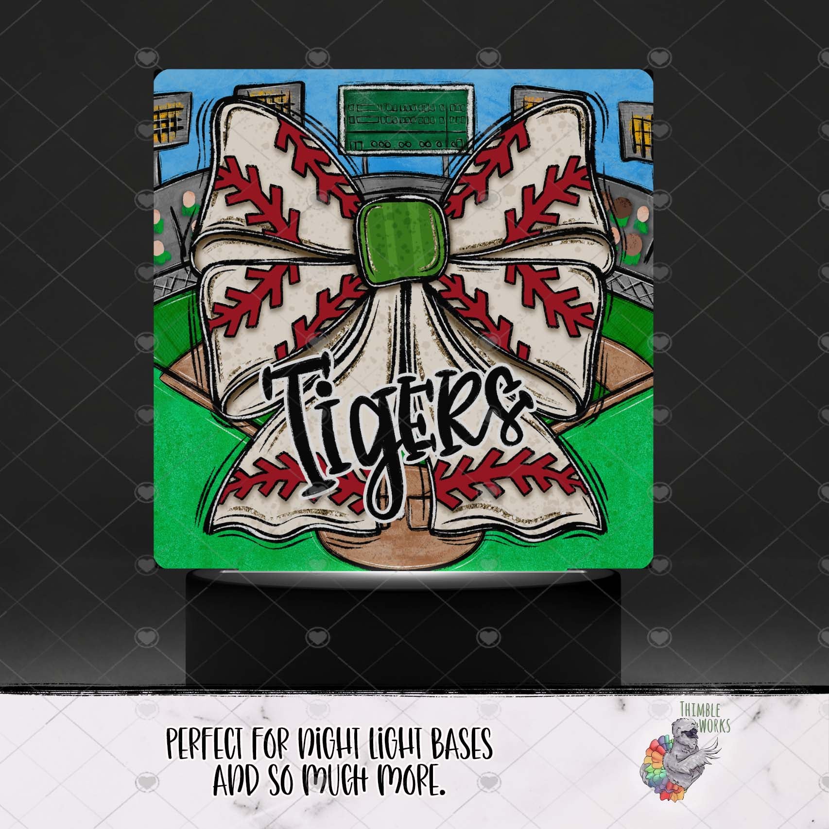 Tigers Sports Square Light Base Design