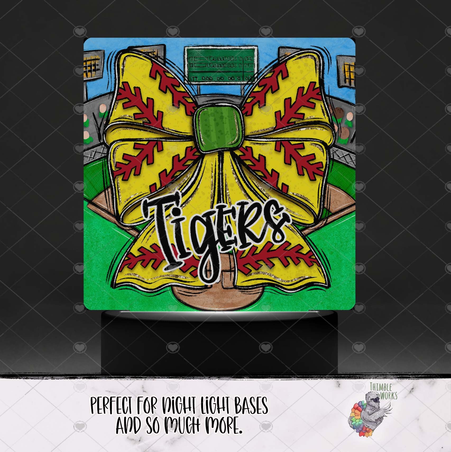 Tigers Sports Square Light Base Design