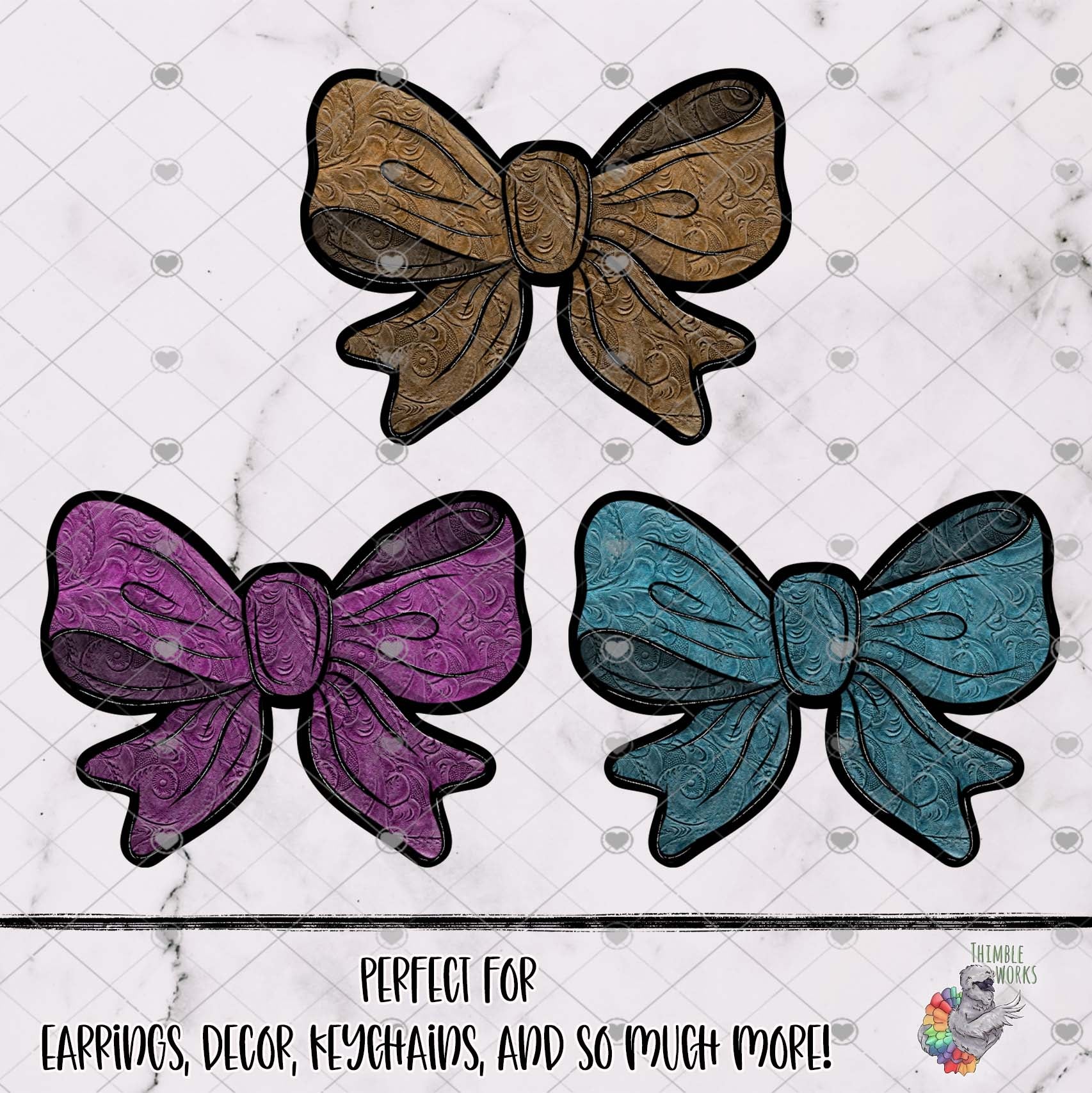 Tooled Leather Bow Design Bundle
