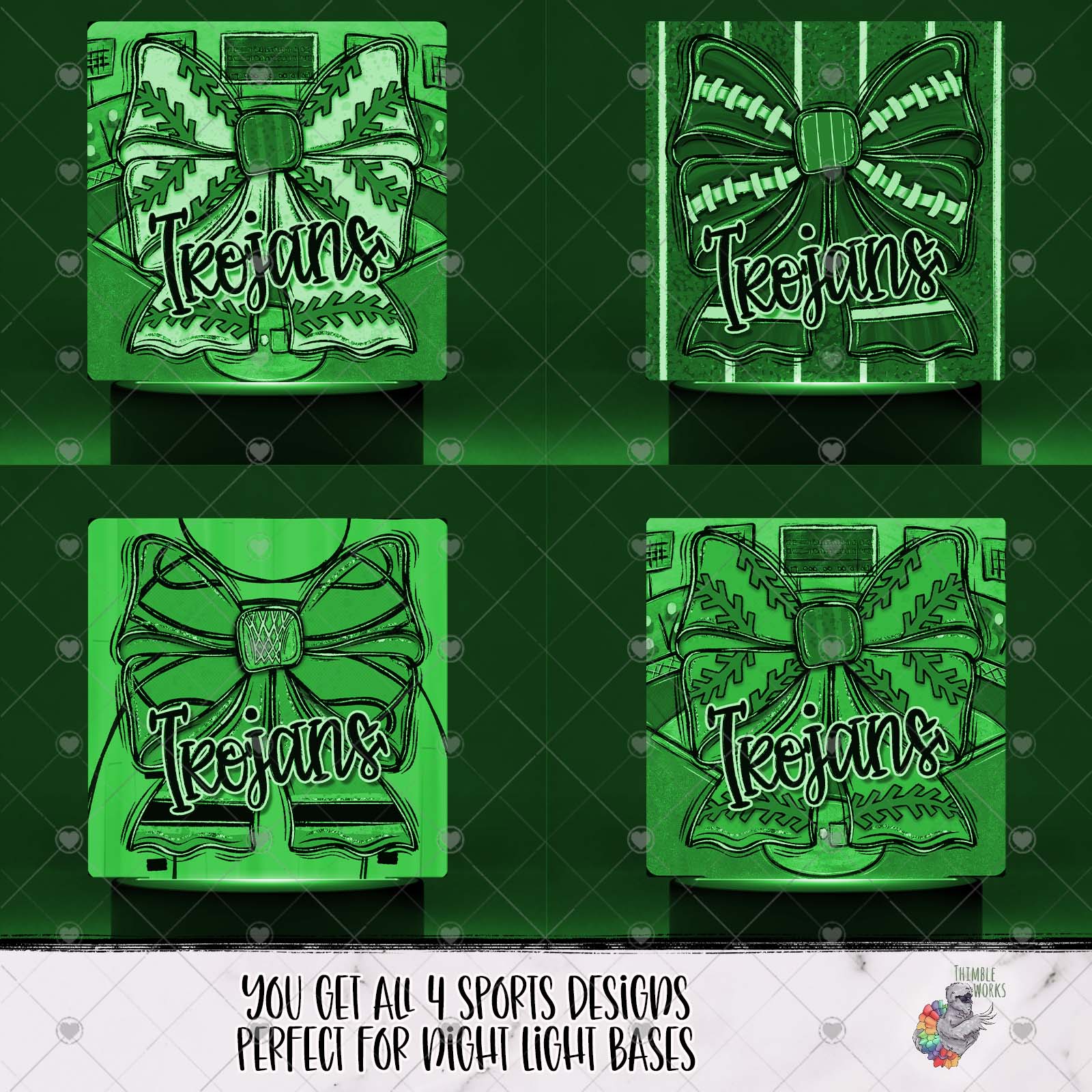 Trojans Sports Square Light Base Design