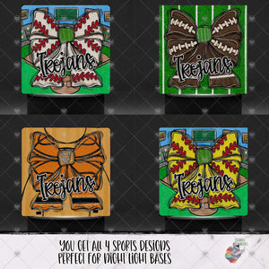 Trojans Sports Square Light Base Design