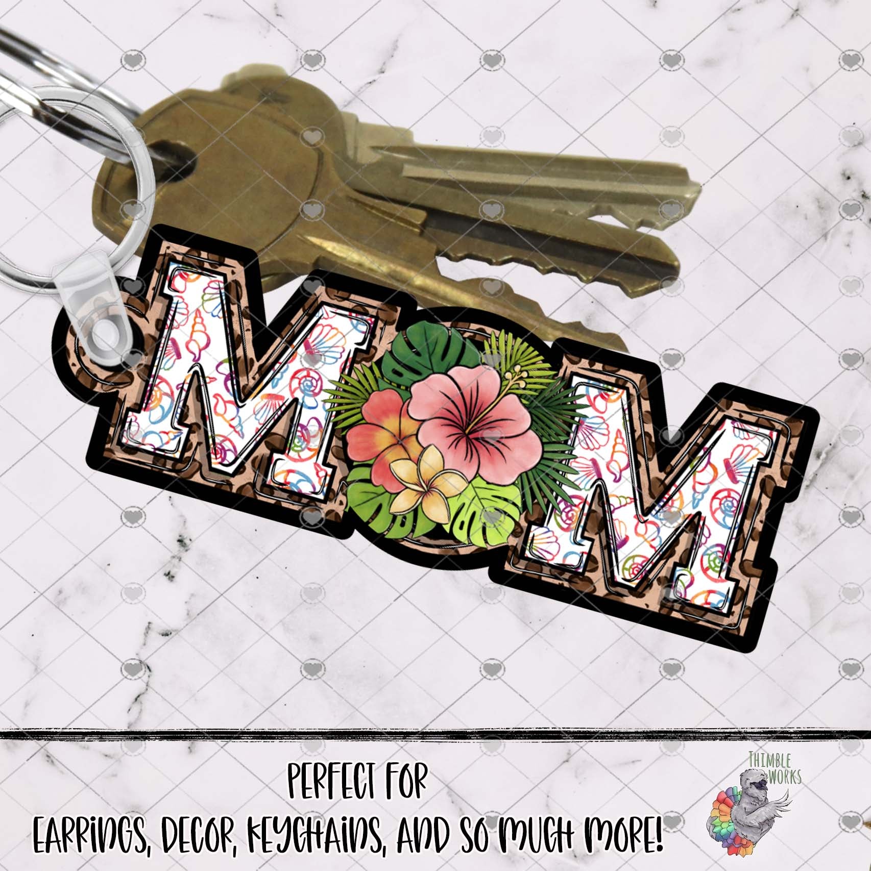 Tropical Plants Horizontal Mom Design