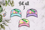 Load image into Gallery viewer, Tropical Summer Baseball Cap Design Bundle
