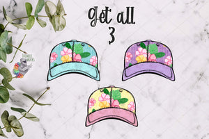 Tropical Summer Baseball Cap Design Bundle