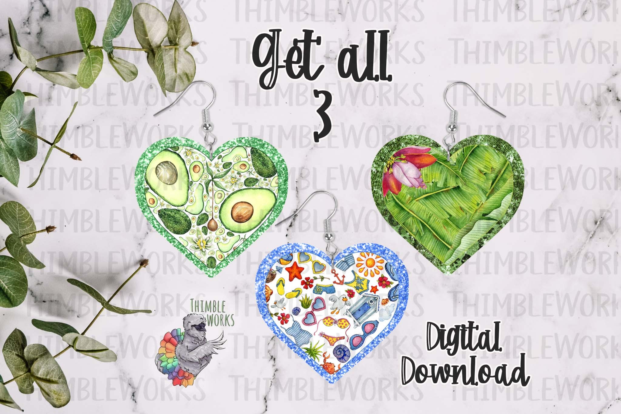 Tropical Hearts Design Bundle