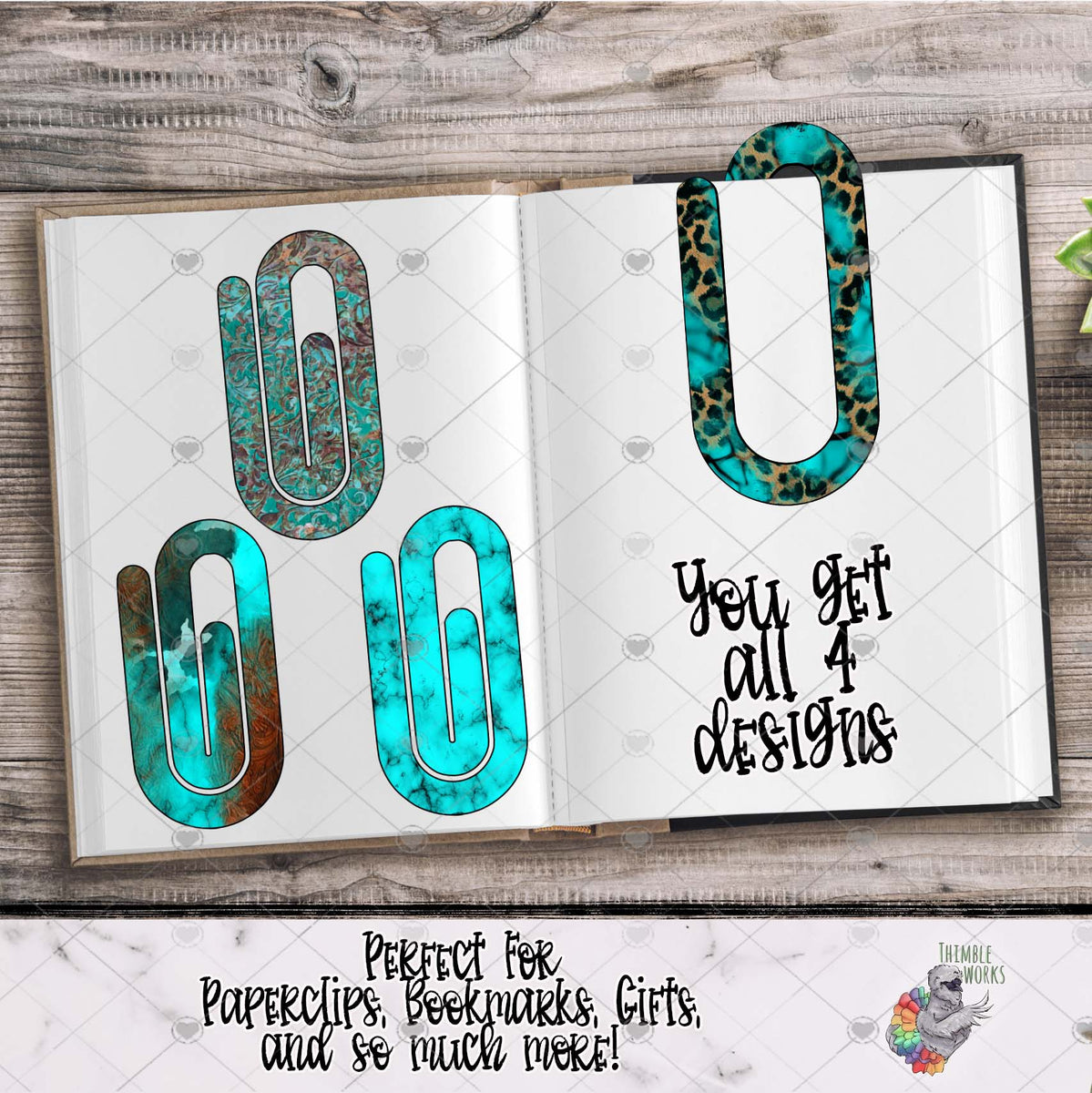 Turquoise Paperclip Design Bundle – ThimbleWorks
