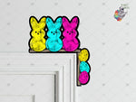 Load image into Gallery viewer, Gemstone Easter Bunny Over the Door Sitter Sublimation Design
