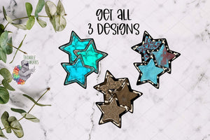 Western Trio Star Sublimation Design Bundle