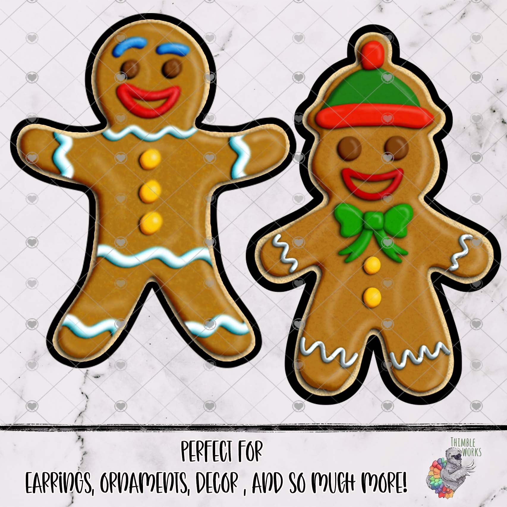 Gingerbread Men Cookie Design Bundle
