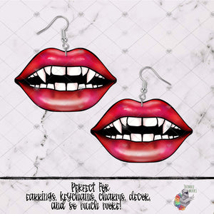 Vampire Fang Lips Design