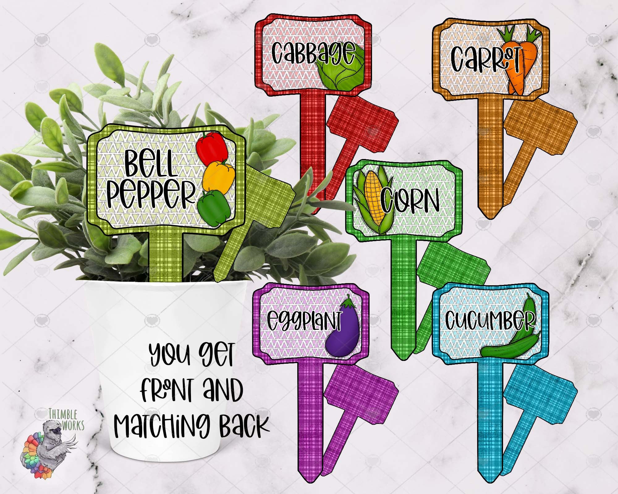 Vegetable Bundle 1 Garden Stake Design Bundle