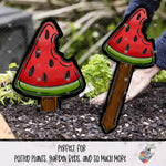 Load image into Gallery viewer, Watermelon Slice Garden Stake Design
