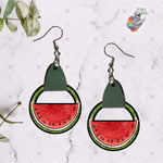 Load image into Gallery viewer, Watermelon Half Round with Leather Design
