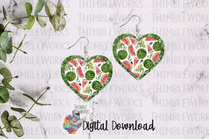 Watermelon Hearts Sublimation Design