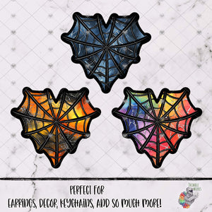Tie dye Web Heart Design Bundle