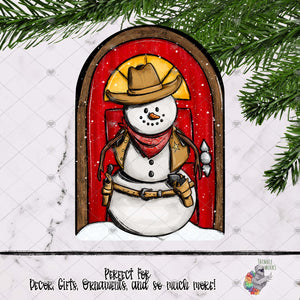 Cowboy Snowman Interchangeable House Door